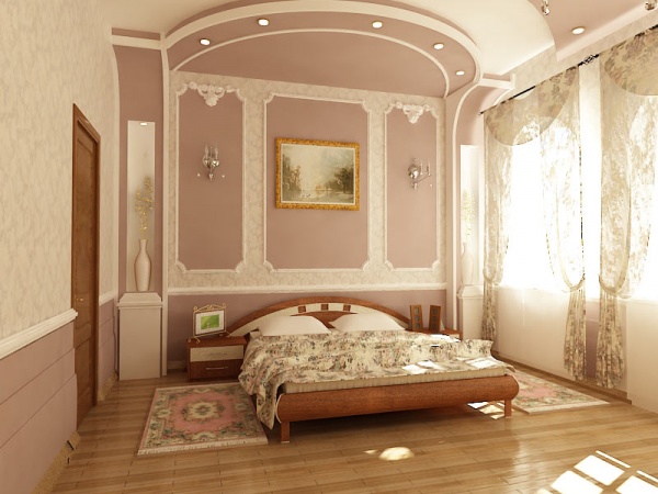 Лепной декор Gaudi Decor в интерьере спальни